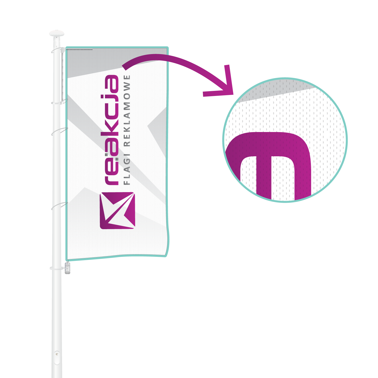 Bandera para mástil de MESH